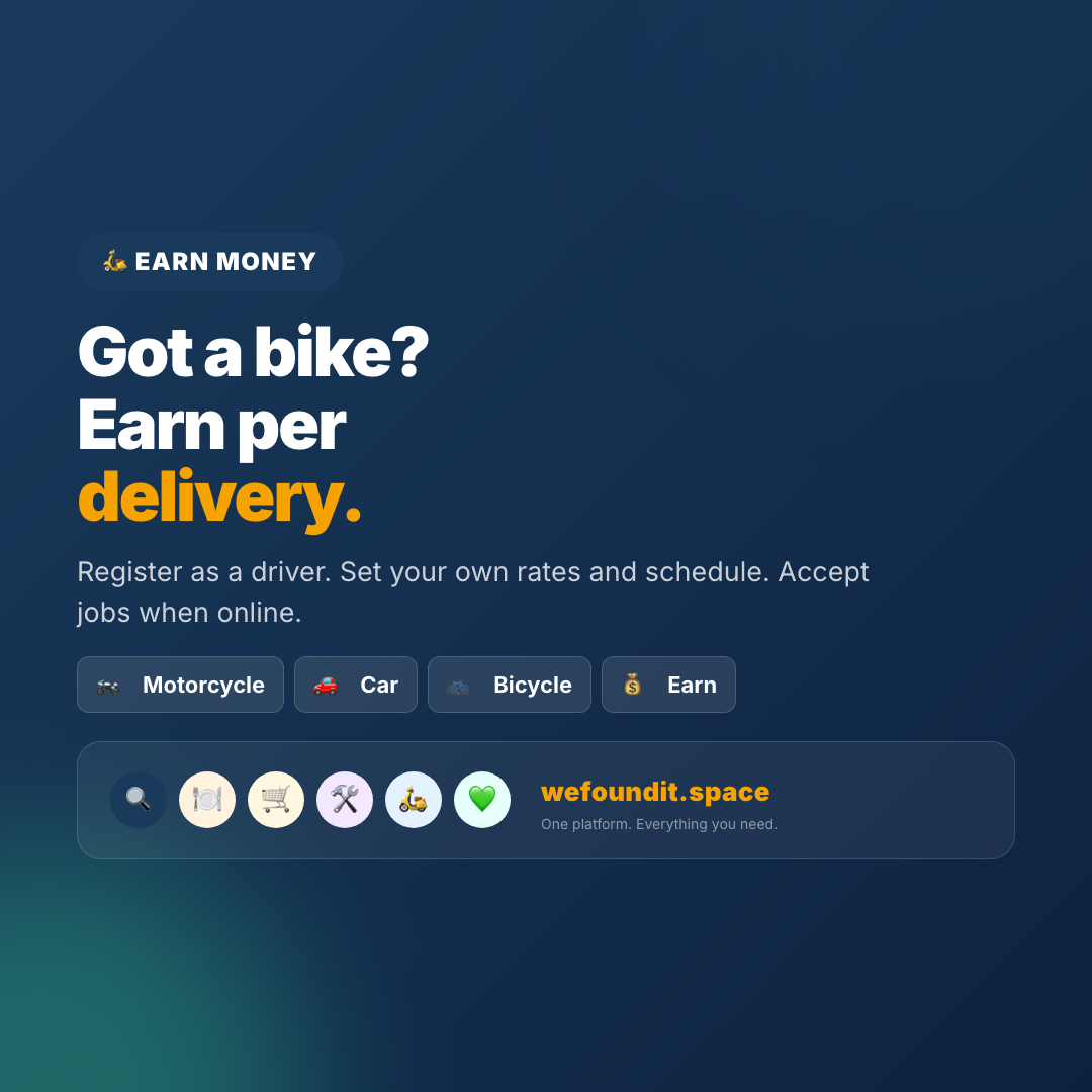 Delivery: Become a Driver