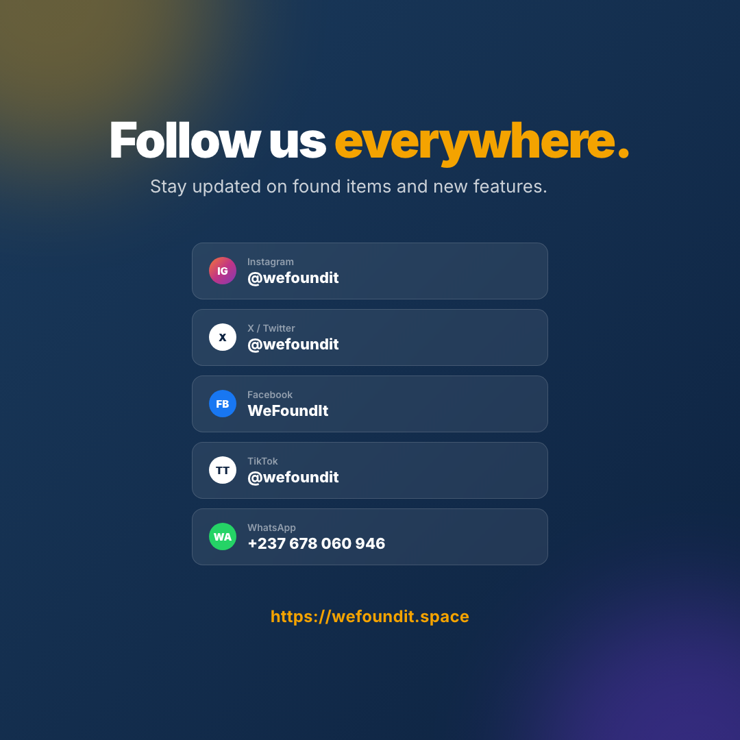 Follow Us (All Handles)
