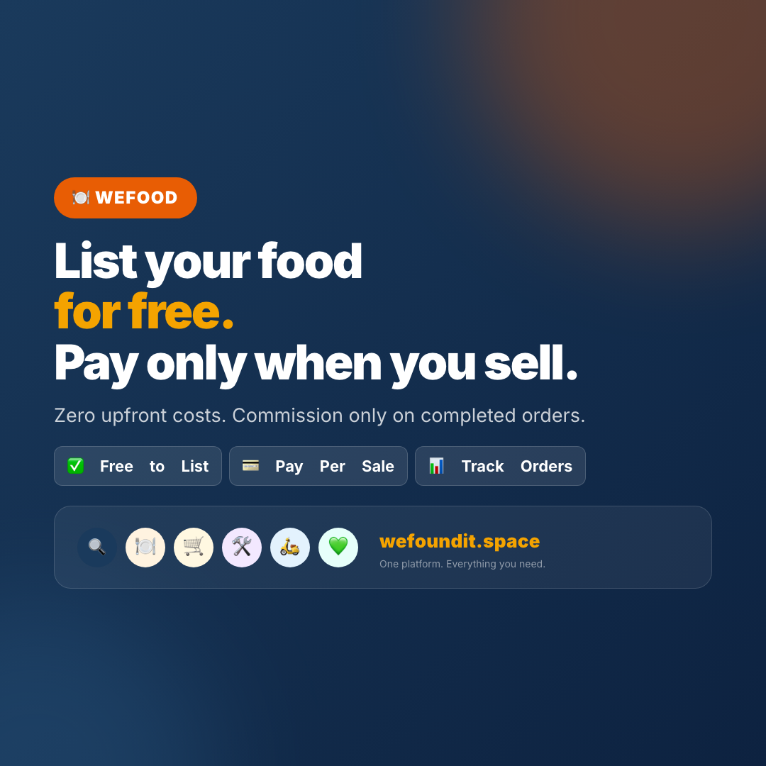 WeFood: Free to List