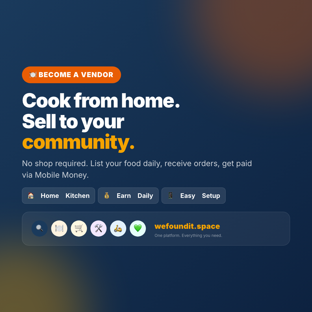 WeFood: Become a Vendor