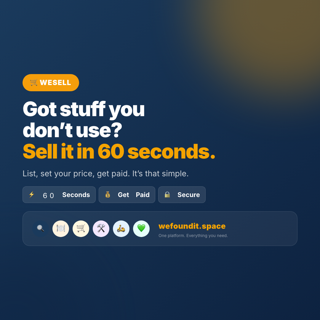 WeSell: Sell Your Stuff